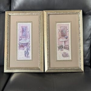 C Winterle Olson 2 Elegant Framed Bathroom Art Set